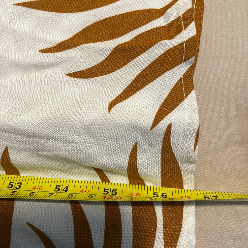 MSK Dress Womens Medium Tan and White Maxi Floral Coastal - Picture 12 of 12